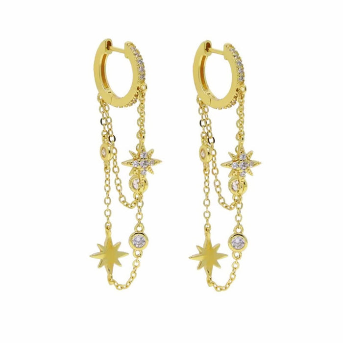 Starlight Chain Hoops