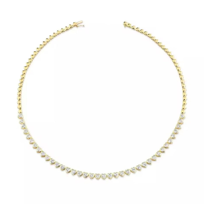Heart Tennis Necklace