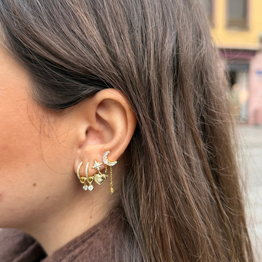 Stardust Heart Studs