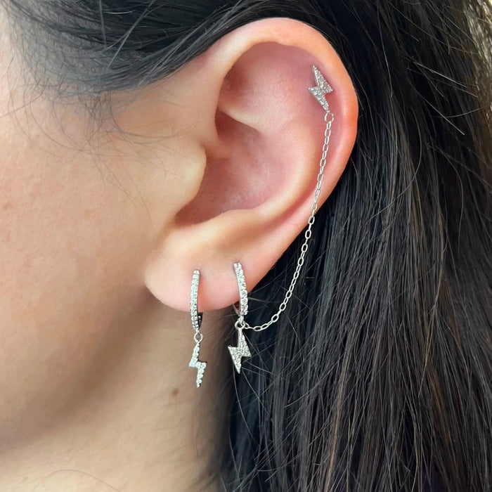 Lightning Zirconia Bolt Dangle