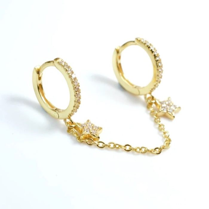 Dual Star Hoops Chain