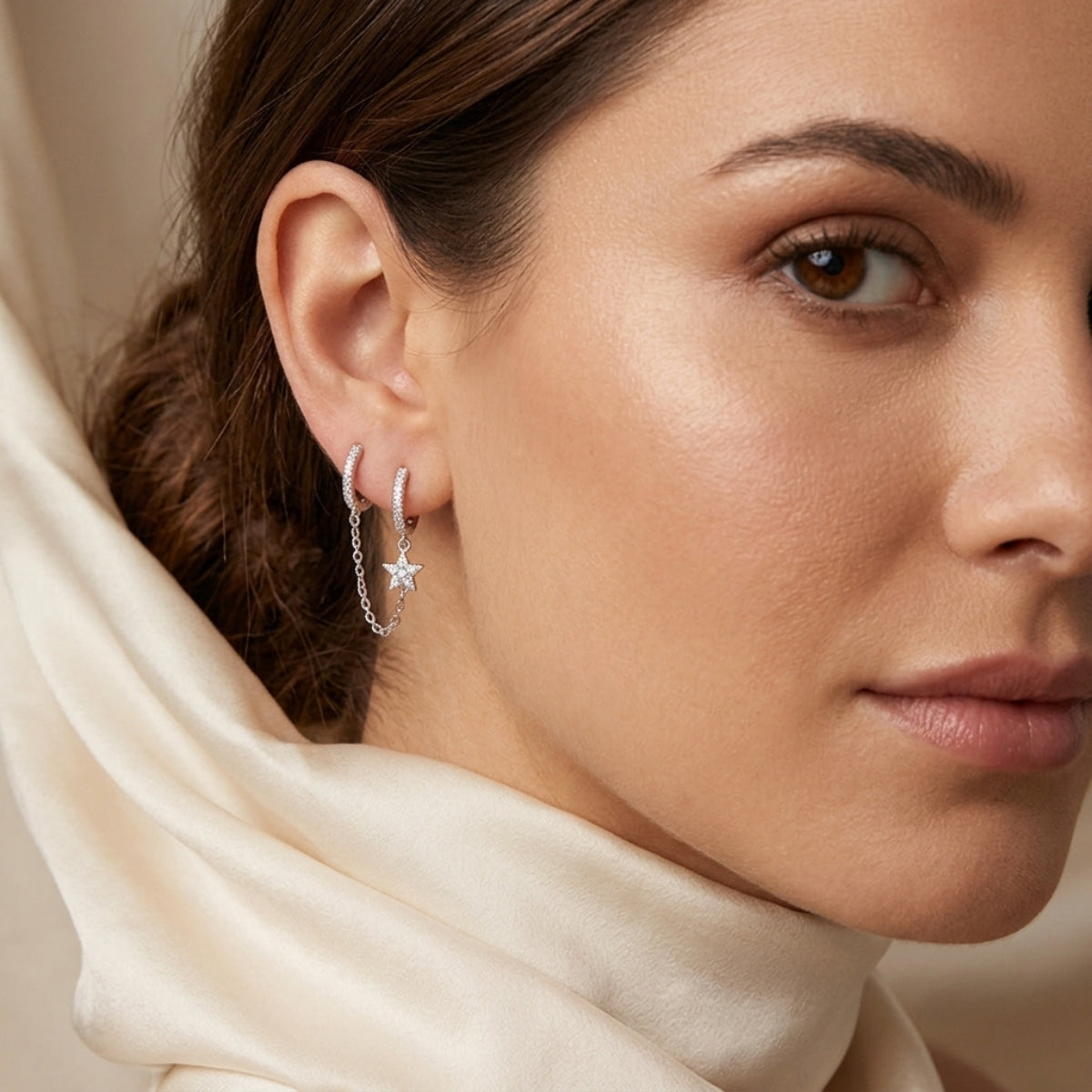 Starry Double Hoop Chain