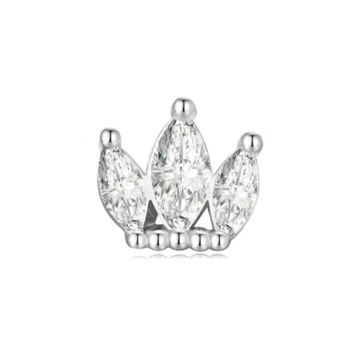 Royal Crown Ball Screw Back Stud