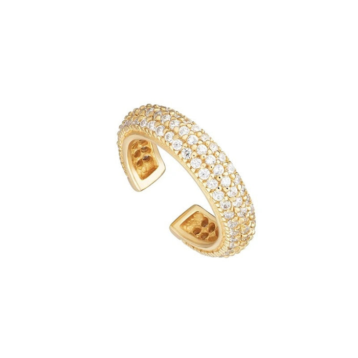 Sparkling C-Shaped Ear Cuff