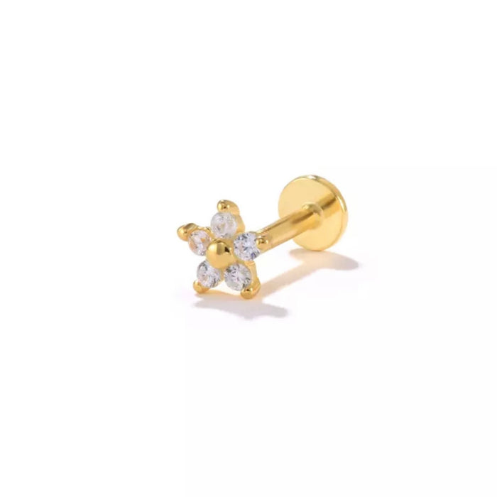 Zirconia Star Flat Back Stud
