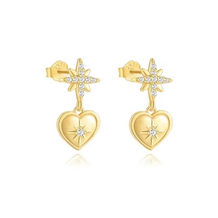 Stardust Heart Studs