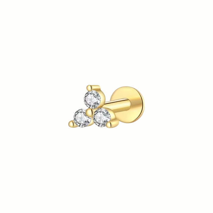 Mini Triangle Flat Back Stud