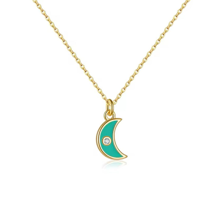 Diamond Moon Necklace