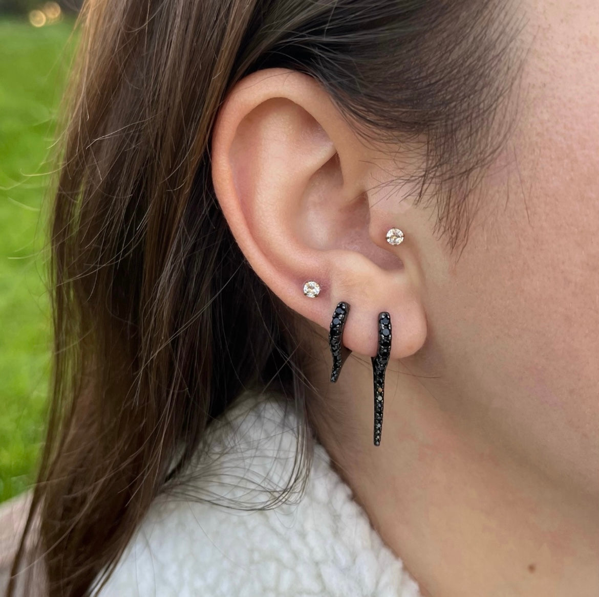 Diamond Spike Hoops