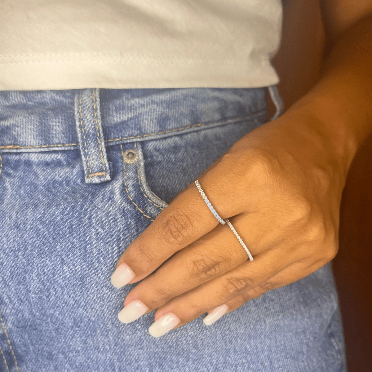 Half Opal Ring