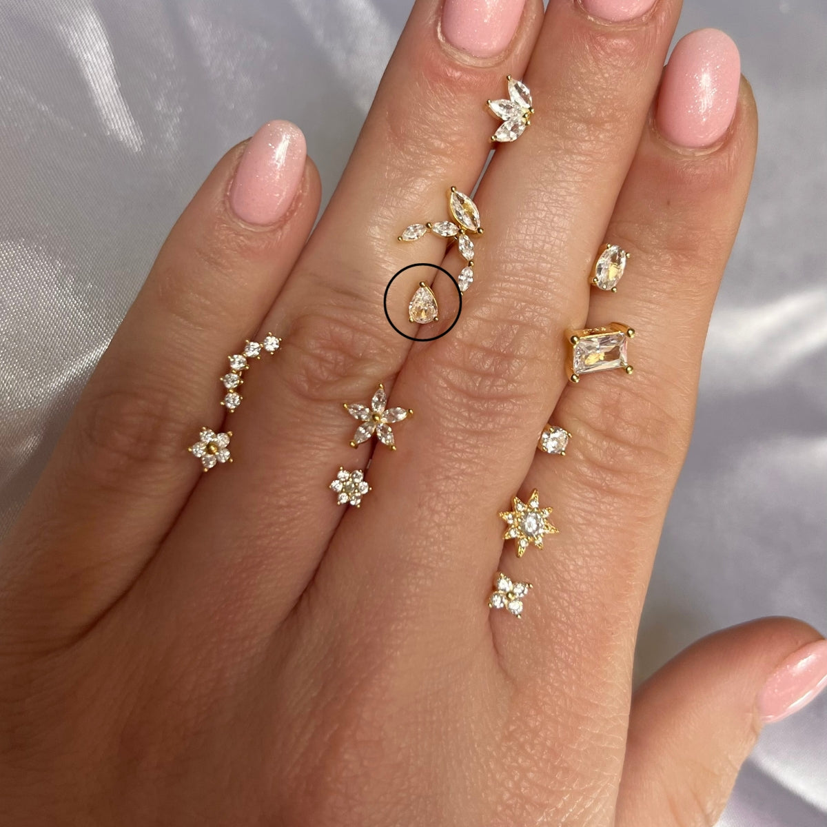 Teardrop Flat Back Stud