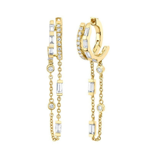 Twin Spark Chain Hoops