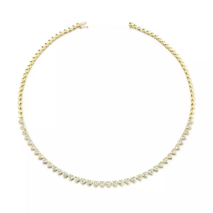 Heart Tennis Necklace