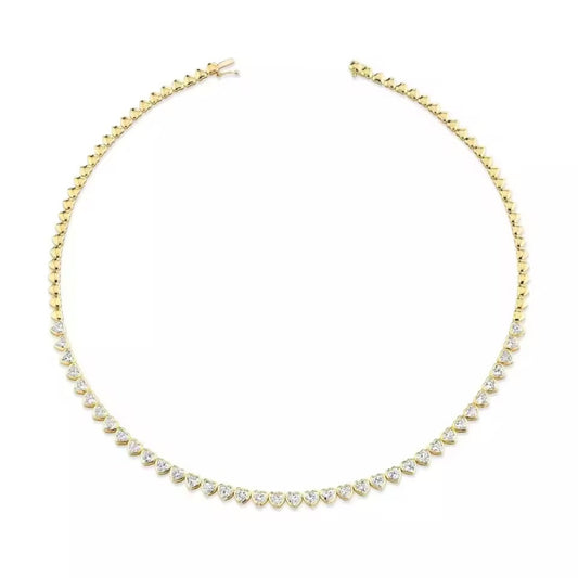 Heart Tennis Necklace