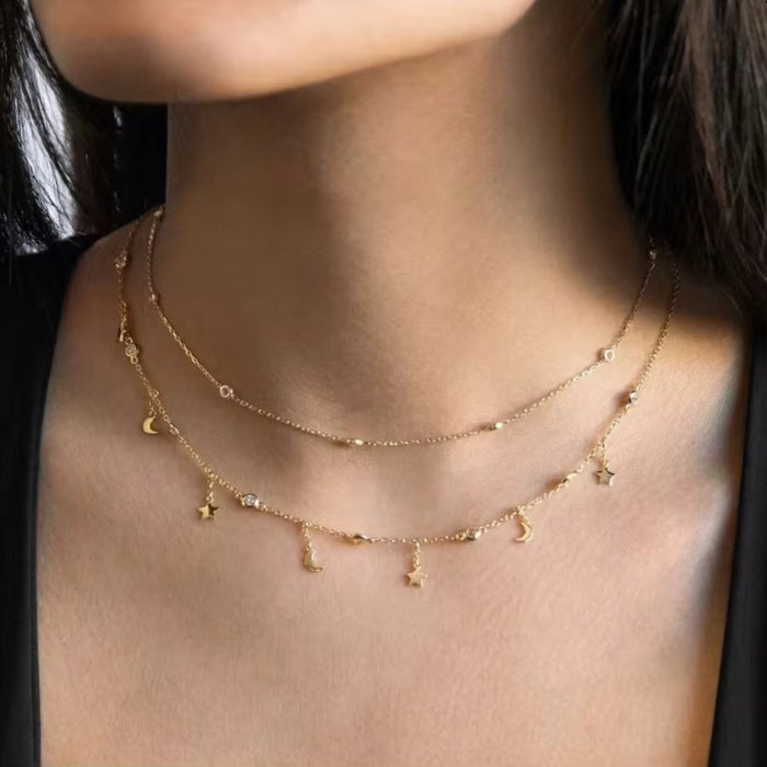 Celestial Drop Choker Necklace
