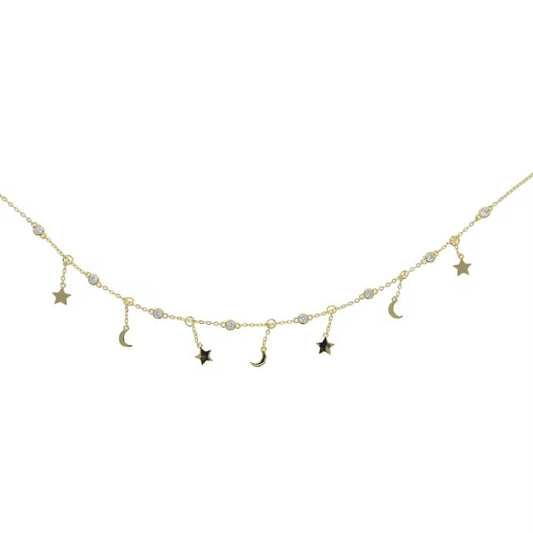 Celestial Drop Choker Necklace