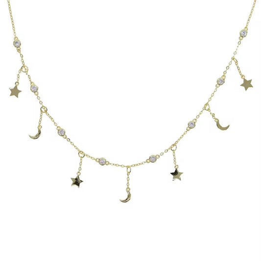 Celestial Drop Choker Necklace