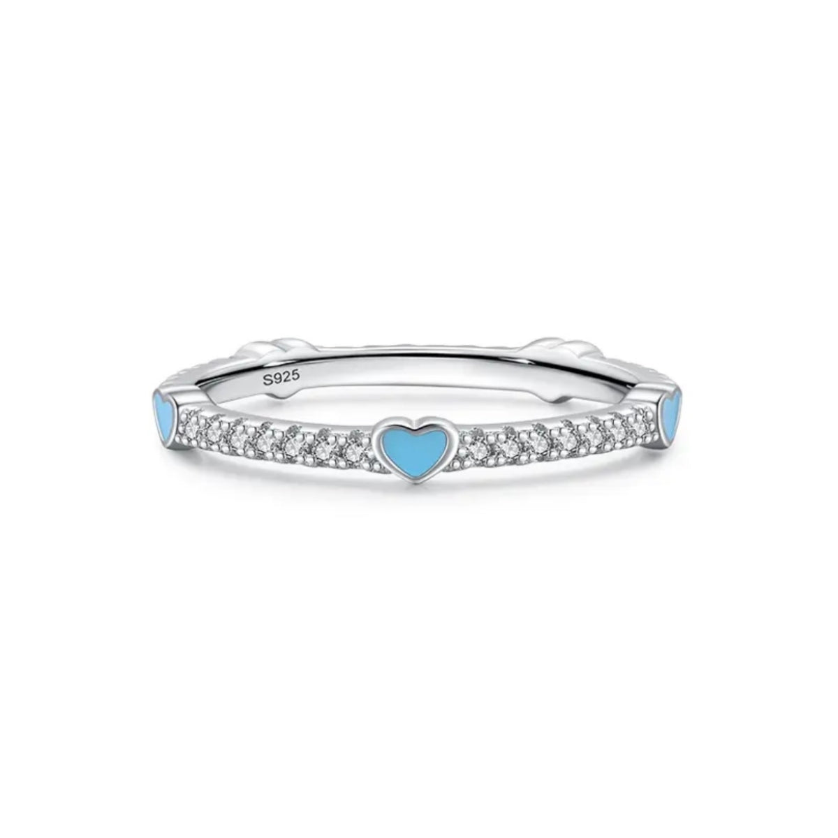 Enamel Hearts Ring