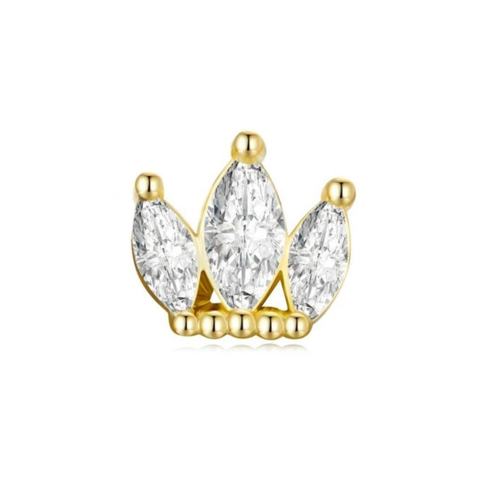 Royal Crown Ball Screw Back Stud