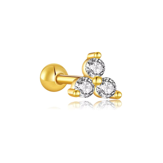 Triangle Ball Screw Back Stud