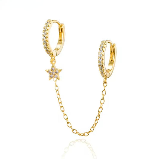 Starry Double Hoop Chain