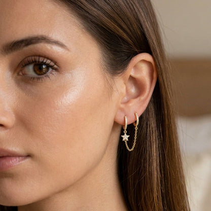 Starry Double Hoop Chain