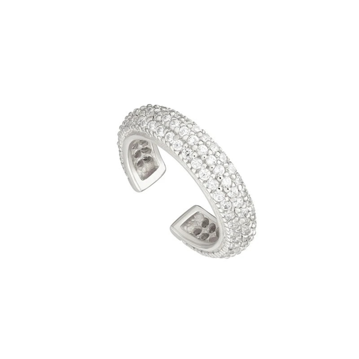 Sparkling C-Shaped Ear Cuff