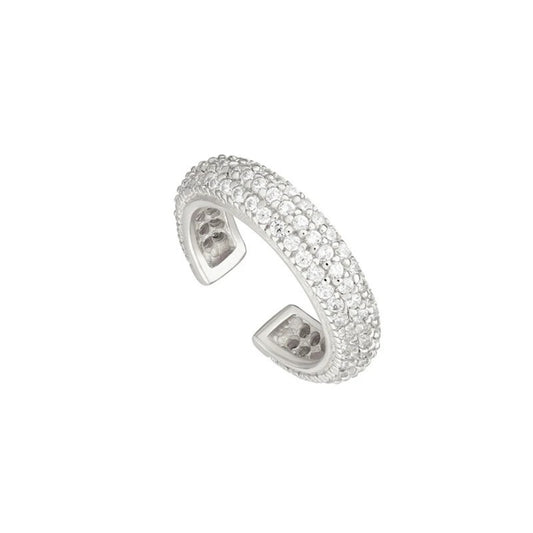 Sparkling C-Shaped Ear Cuff