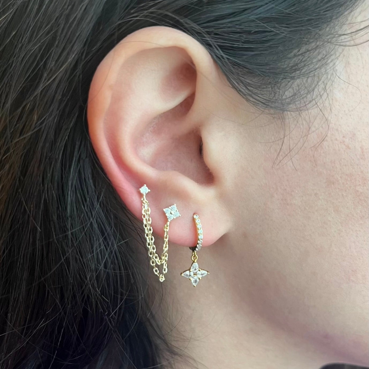 Flower Double Stud Chain