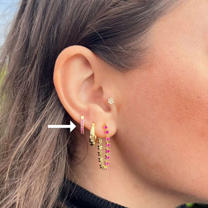 Colored Zirconia Hoops