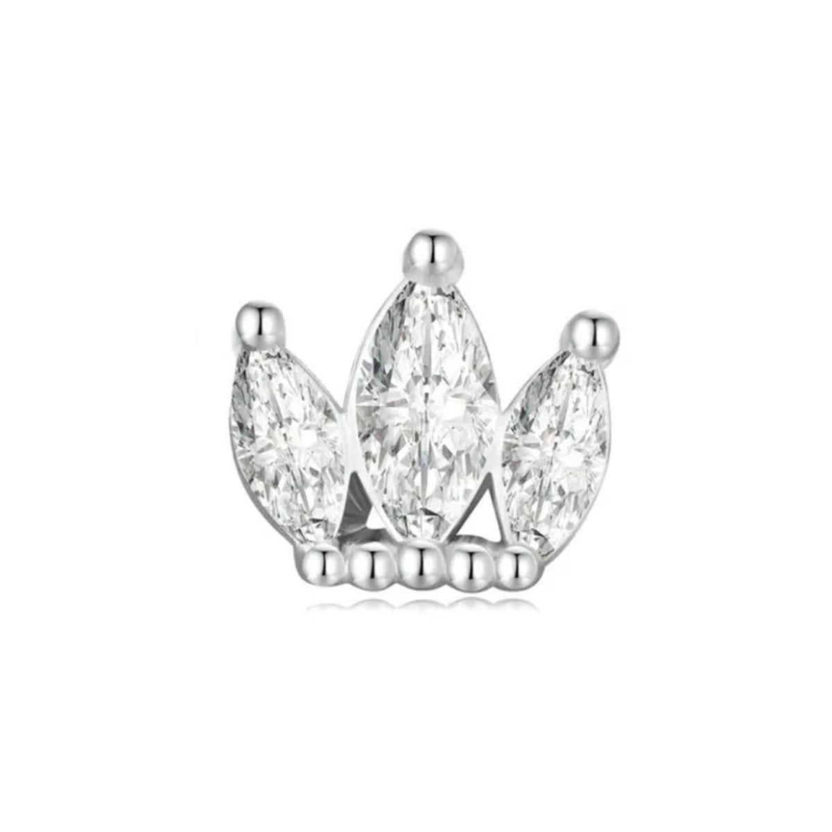 Royal Crown Ball Screw Back Stud