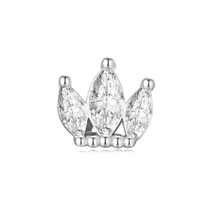 Royal Crown Ball Screw Back Stud