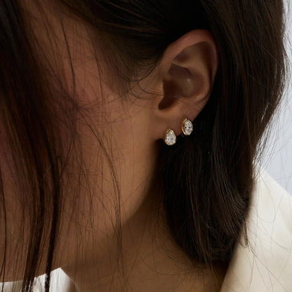 Marquise Diamond Hoops