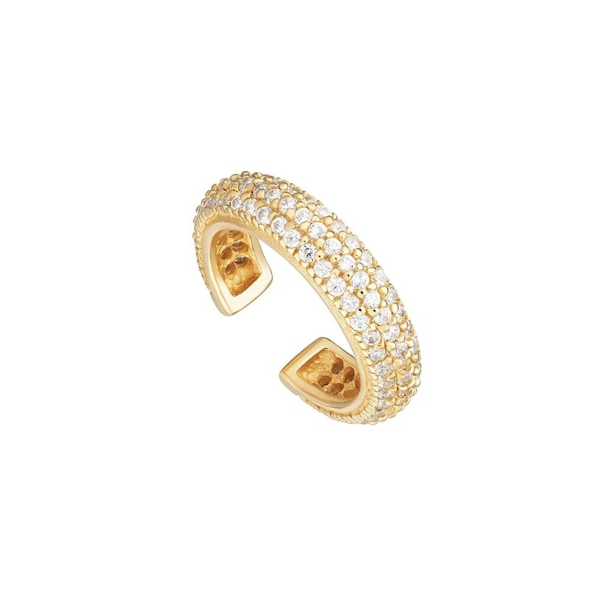 Sparkling C-Shaped Ear Cuff