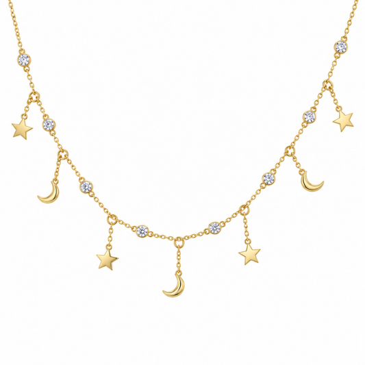 Celestial Drop Choker Necklace
