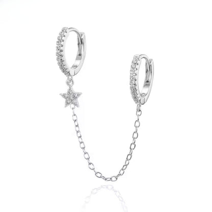 Starry Double Hoop Chain