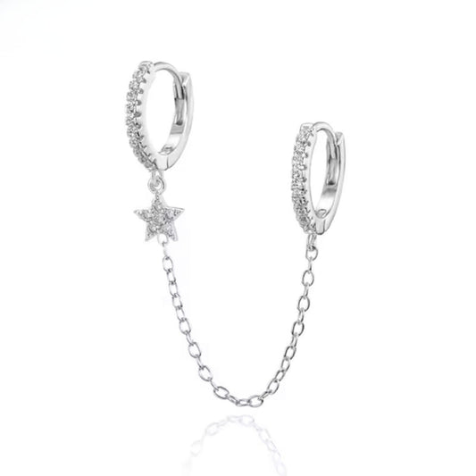 Starry Double Hoop Chain