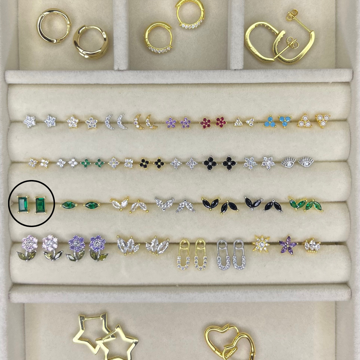 Baguette Studs
