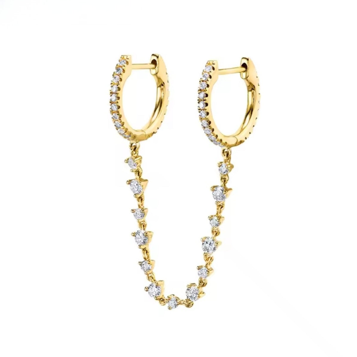 Crystal Double Hoop Chain
