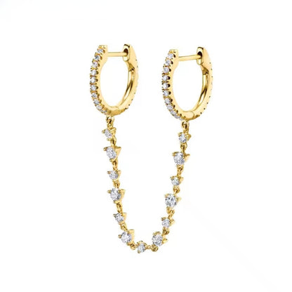 Crystal Double Hoop Chain