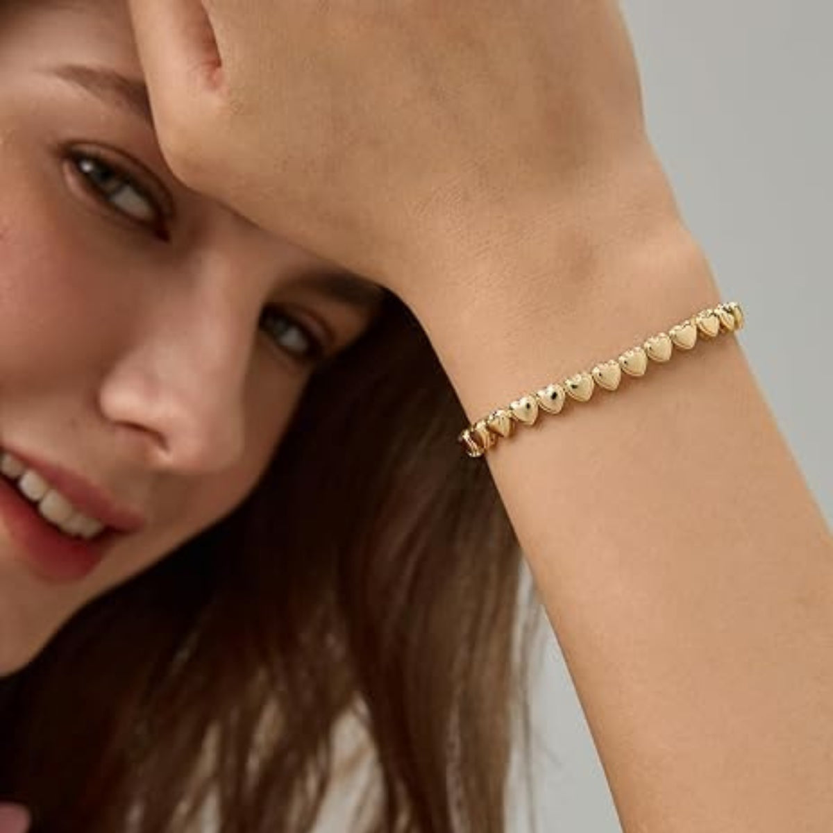 Heart Tennis Bracelet