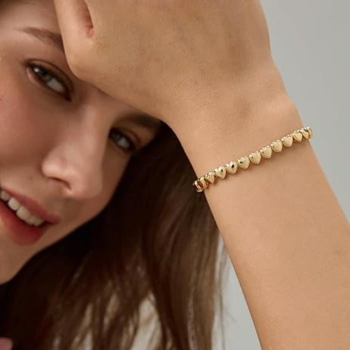 Heart Tennis Bracelet