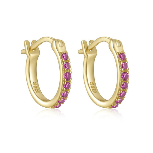 Colored Zirconia Hoops