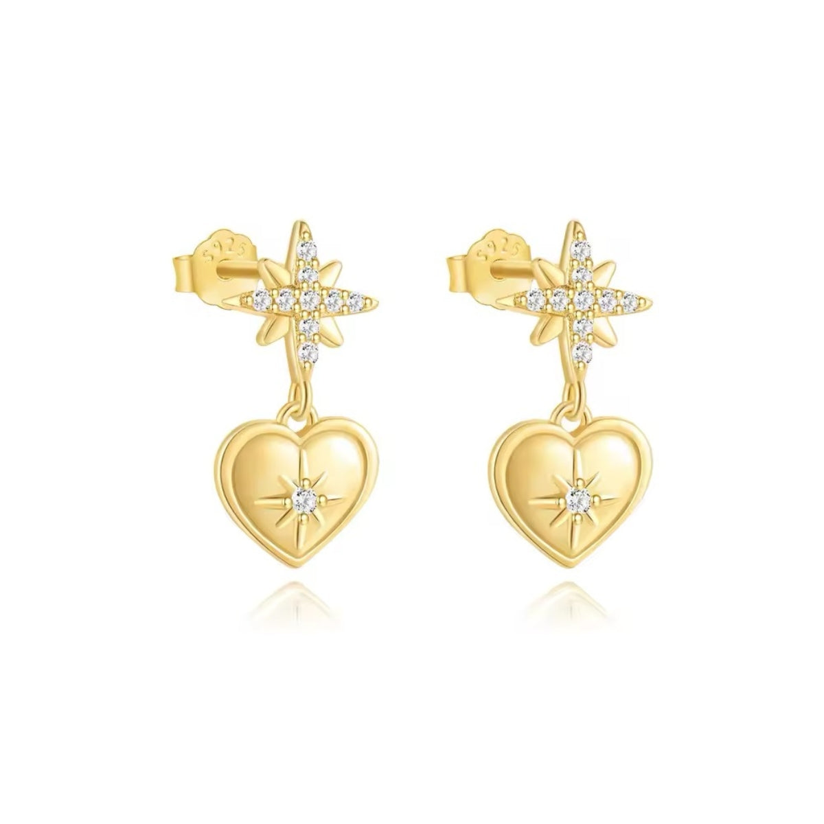 Stardust Heart Studs