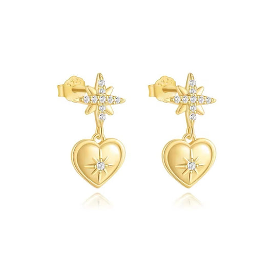 Stardust Heart Studs