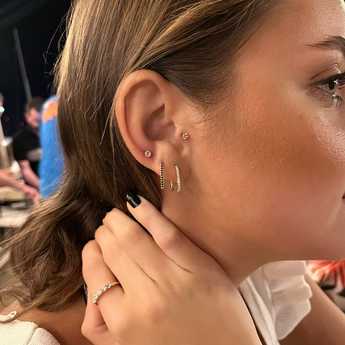 Mini U-Shaped Zirconia Hoops