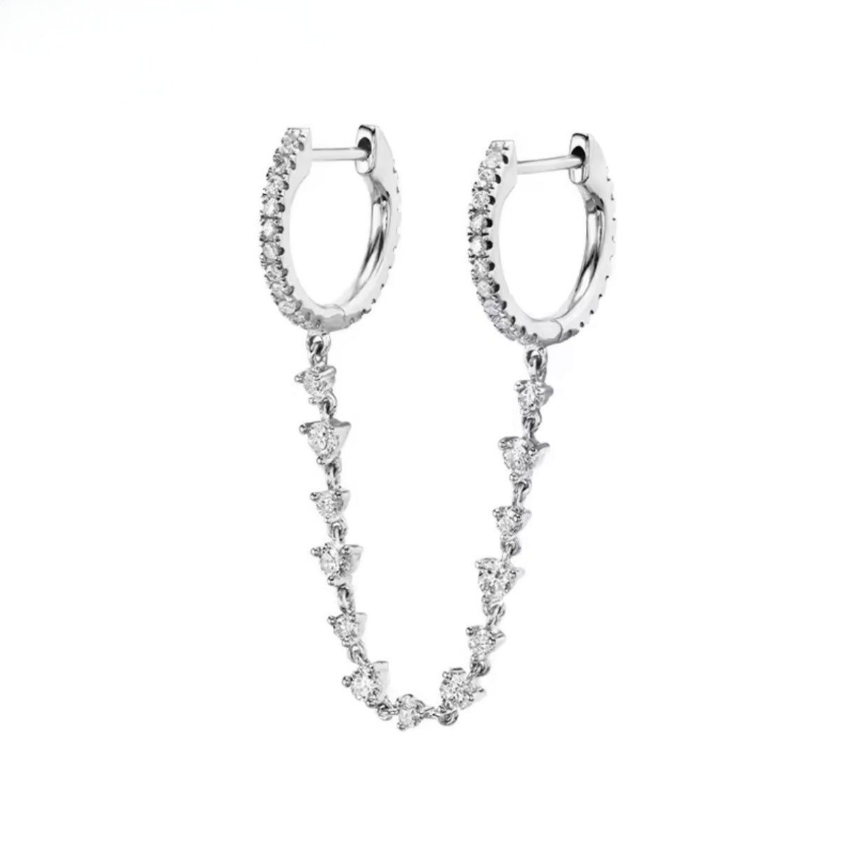 Crystal Double Hoop Chain