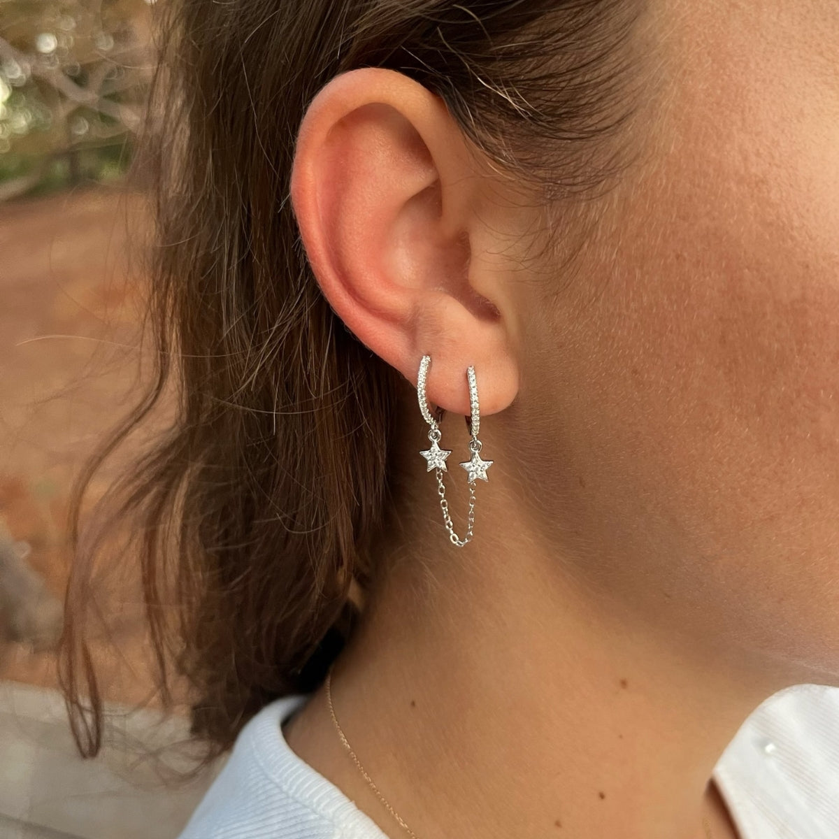 Dual Star Hoops Chain