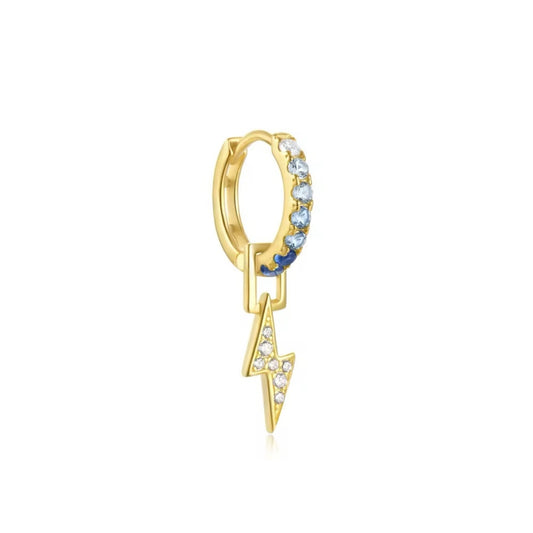 Blue Lightning Bolt Charm Dangle