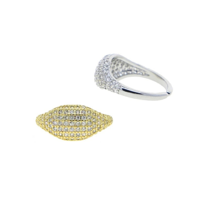 Diamond Dome Pinky Ring